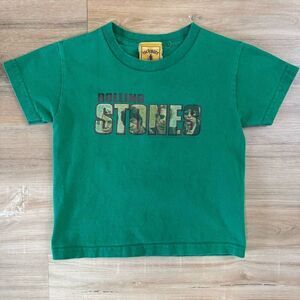 Vintage The Rolling Stones 2005 Kids Green Shirt Size 4T 100% Cotton Classic Y2K